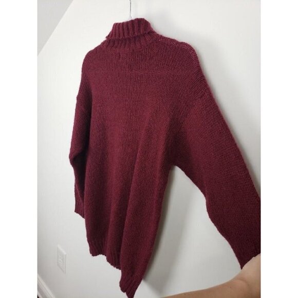 Gitano Retro Oversized Maroon Red 80s 90s Grunge Mohair Blend Sweater Small - Picture 10 of 11